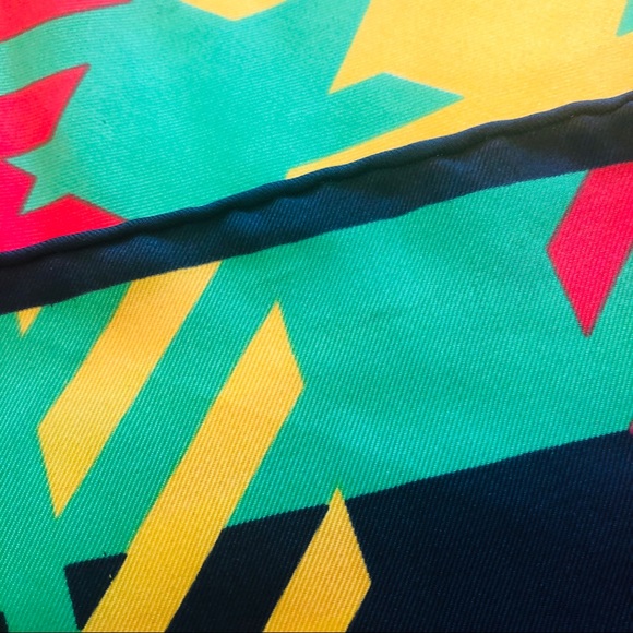 Vintage 80s Echo houndstooth plaid scarf - Picture 5 of 6